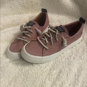 Never Worn** Sperry Women's Dusty Rose Canvas Slip-On Sneakers